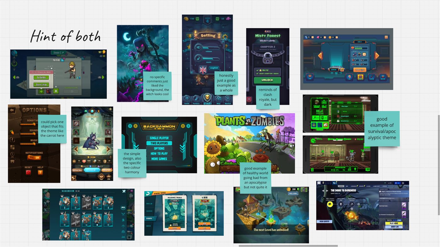 Third moodboard of collected third-party interface references