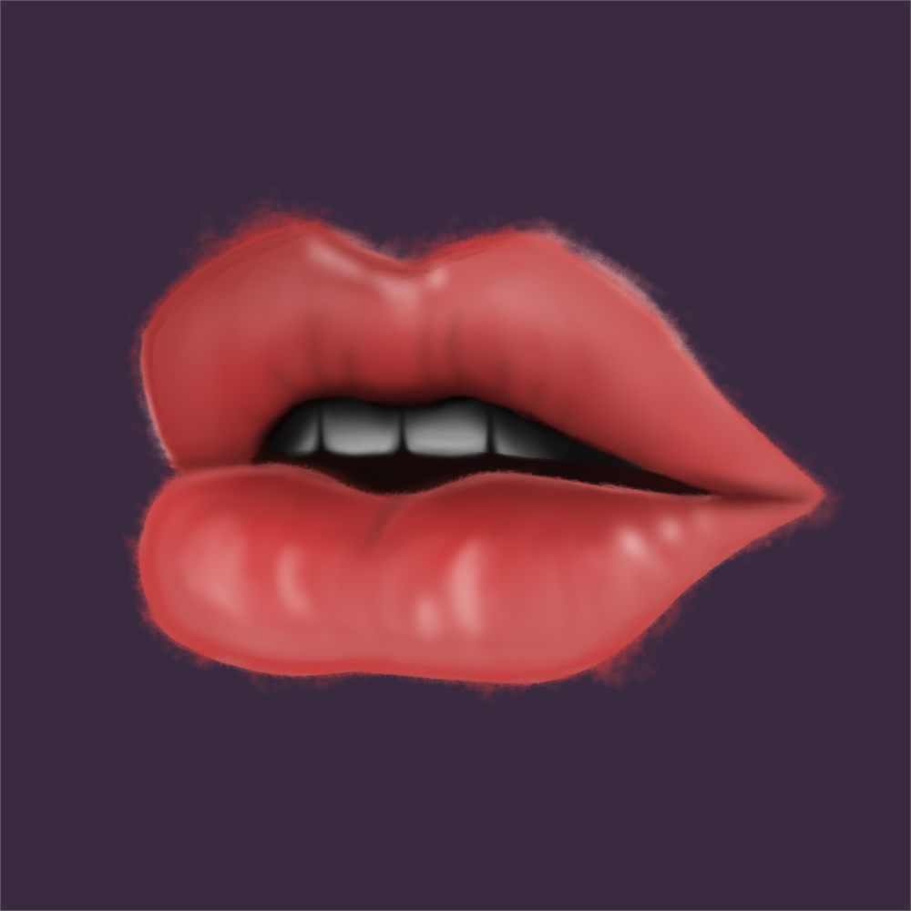 Digital study of parted lips