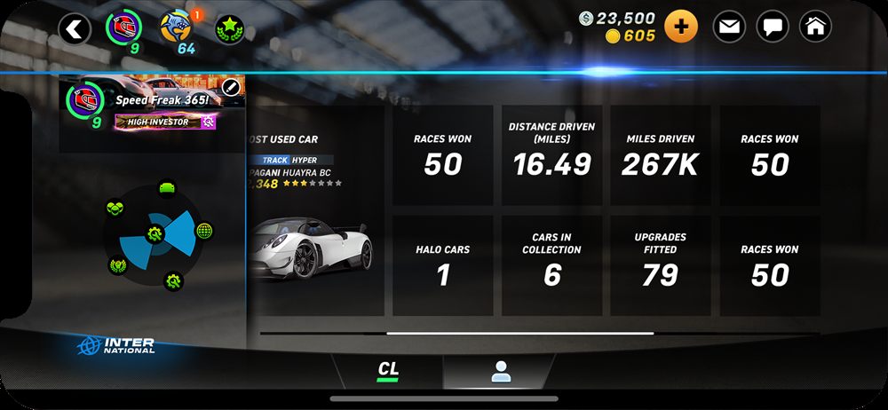 Alternative detailed player profile layout on mobile