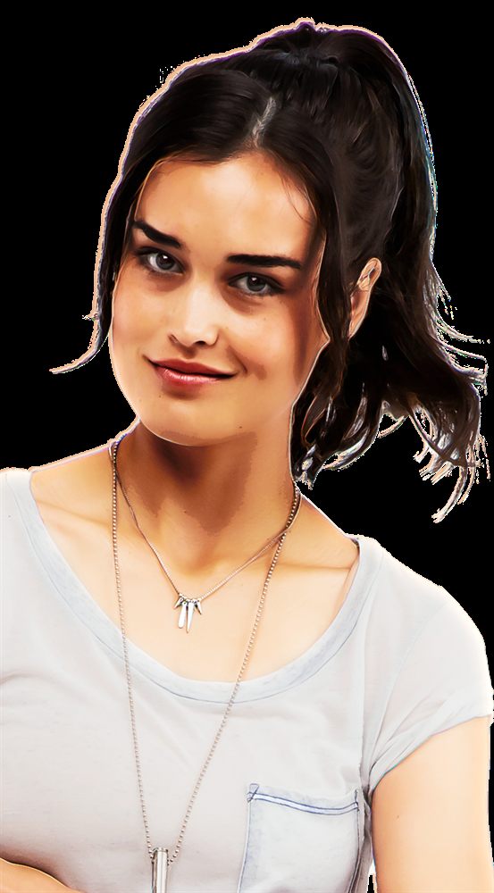 Character torso portrait of Nina, neutral pose