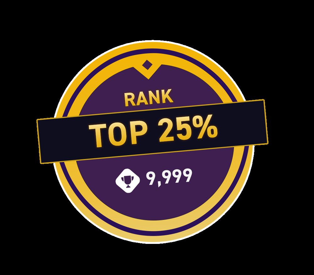 Top 25 rank badge
